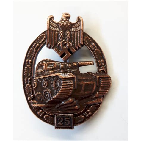 German Tank Battle Badge Wwii 25 Actions Panzer Grenadier Warstuff