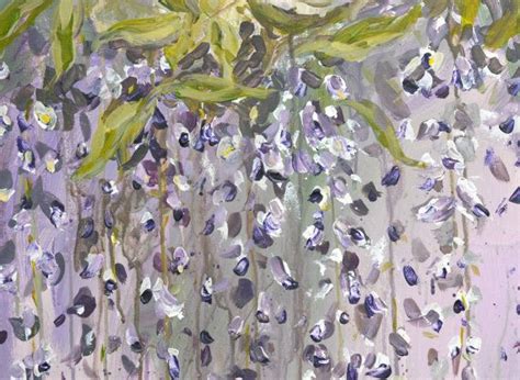 Abstract Painting Wisteria Flowers Acrylic Art Eden 30 X 36