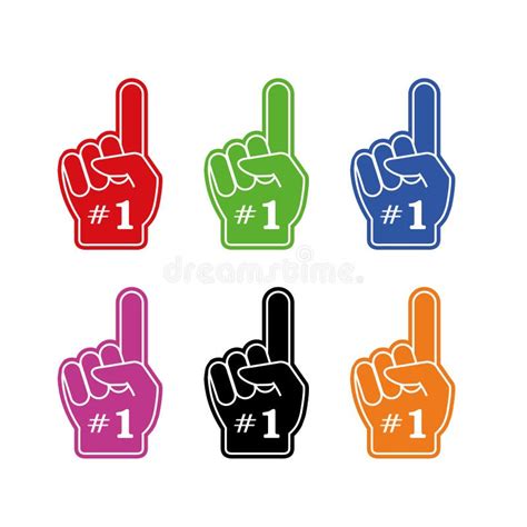 Number Fan Foam Hand Stock Illustrations Number Fan Foam Hand