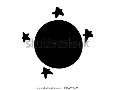 Scary Moon Star Halloween Silhouette Illustration Stock Vector (Royalty ...