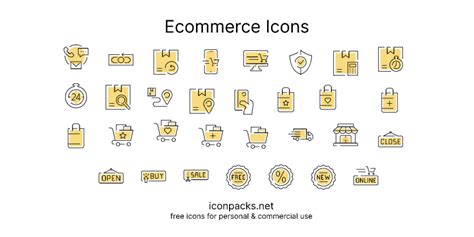 Free Ecommerce Icon Set | Figma