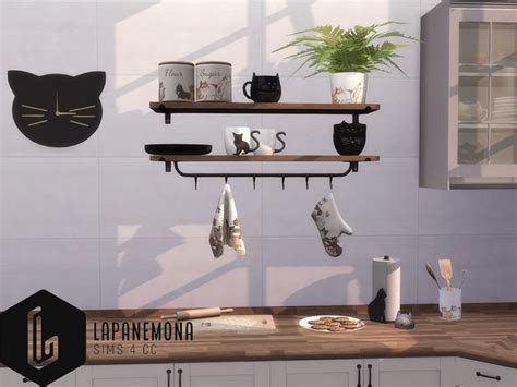 Lapanemona's Cat lover kitchen clutter set | Kitchen clutter, Sims ...