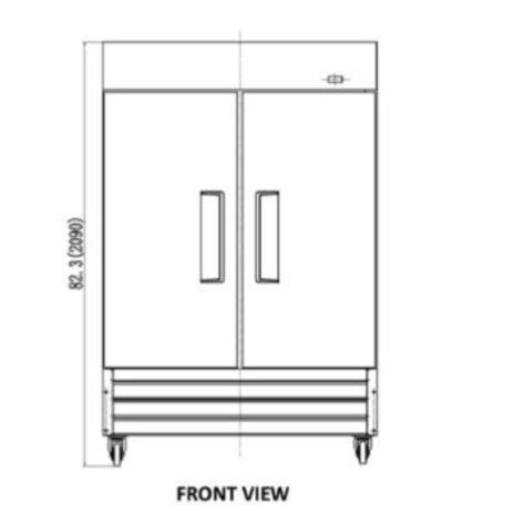 Valpro 49 Cu Ft Stainless Steel Double Solid Door Refrigerator VP2R