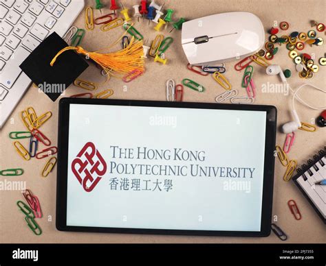 In this photo illustration, The Hong Kong Polytechnic University logo ...