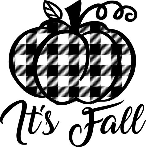 It's Fall plaid pumpkin Sublimation file, PNG Printable Sublimation ...