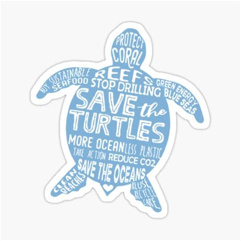 Save The Turtles Sticker For Sale By Theslimedazzle Redbubble