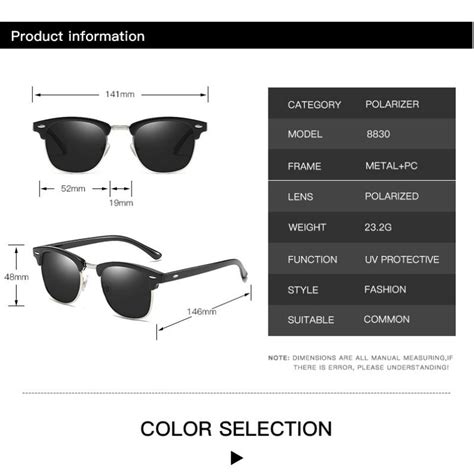 Retro Mens Polarized Sunglasses Uv400 Mirror Unisex Classic Brand