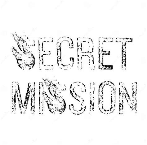 Secret Mission Stamp On White Stock Vector Illustration Of Stamp