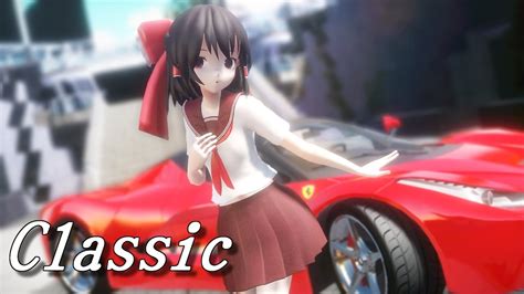 【東方mmd】 制服霊夢さんでclassic Youtube