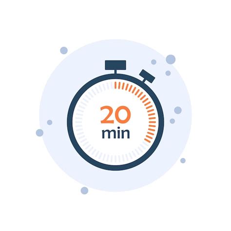 Zeichentrick Uhr Symbol Vektor Illustration Min Timer Auf Blasen