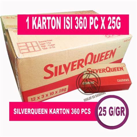 Jual Cokelat Silverqueen Kecil Isi 360 Pcs X 25gr Coklat Silver Queen