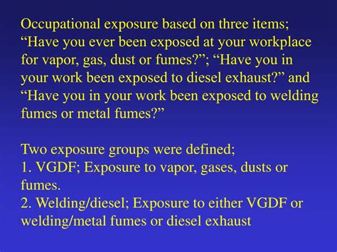 Ppt Occupational Exposures And Risk Of Chronic Obstructive Pulmonary