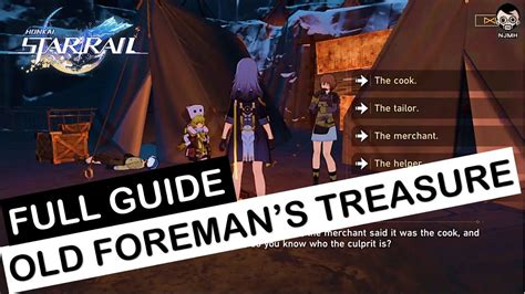 Full Guide Old Foremans Treasure Quest Find The Thief Honkai