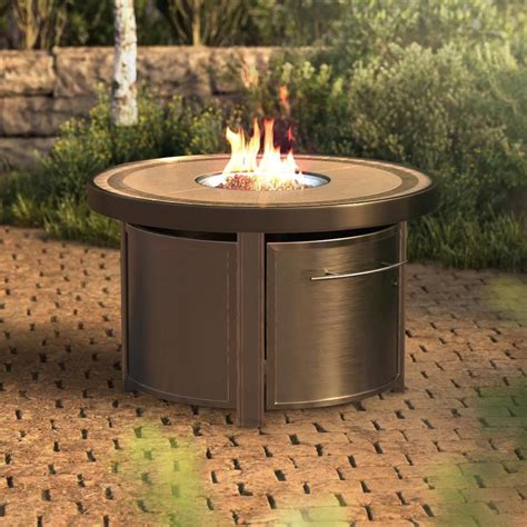 Creative Outdoor Solutions In W Btu Brown Tabletop Aluminum