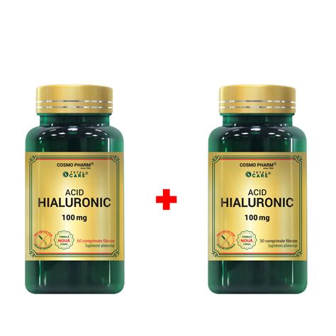 Pachet Acid Hialuronic 100mg 60 30 Tablete Cosmopharm Dr Max