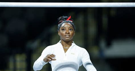 Simone Biles Returns To Gymnastics For St Time Since Tokyo Olympics At