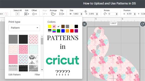 How To Upload And Use Patterns In Cricut Design Space Youtube