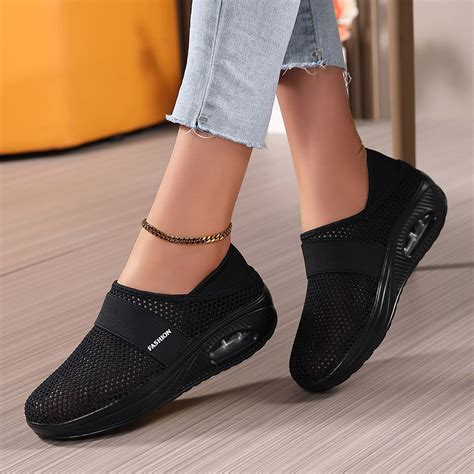 8qida Mens Sneakers Wide Width Casual Womens Slip On Shoes Work Non