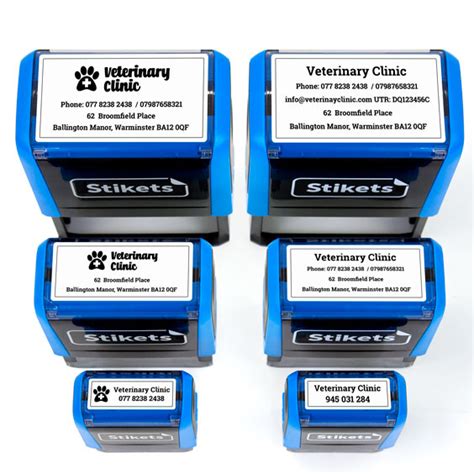 Medium-sized Self-Inking Stamps for Companies - Stikets