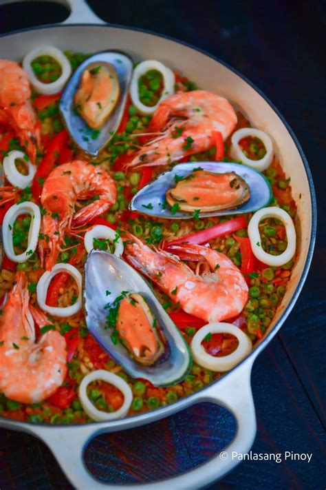 Easy Seafood Paella - Panlasang Pinoy