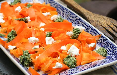 The Hungry Hounds— Carrot Ribbon Salad With Carrot Top Pesto