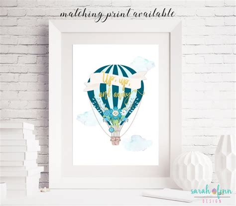 Hot Air Balloon Baby Shower Invitation Up Up And Away Etsy
