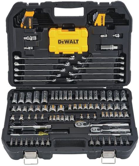 DEWALT Mechanics Tools Kit And Socket Set 142 Piece 1 4 3 8 Drive