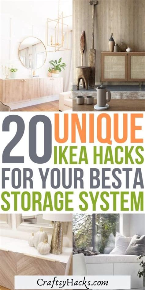 20 Trendy Ikea Besta Hacks Craftsy Hacks