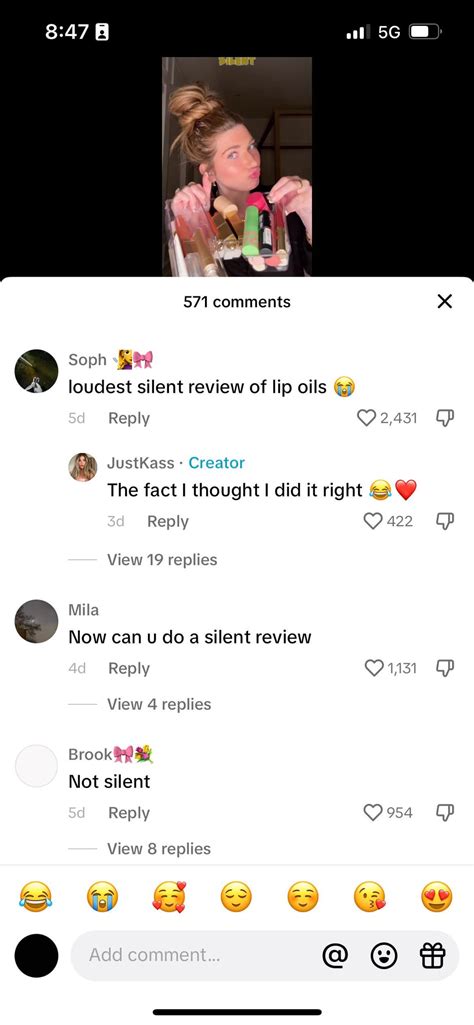 Just Gotta Say Comments Under Kass Tik Tok Passed The Vibe Check😂 Rnotenoughnelsonssnark