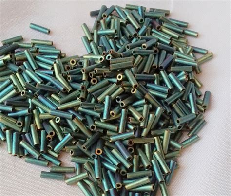 6mm Miyuki Bugle Bead Matte Met Patina Iris 10 Gram Bag Etsy