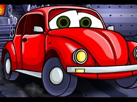 Red Beetle Car Cartoon