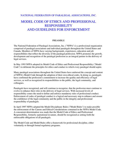 Solution Nfpa Model Code Of Ethics And Professional Responsibility And