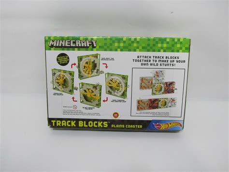 Minecraft Hot Wheels Track Blocks Plains Coaster New Sealed Creeper Witch Cart