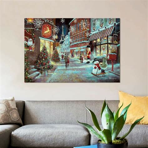 The Seasonal Aisle Paris Christmas By Ruane Manning Wrapped Canvas