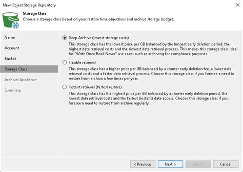 Step Specify Object Storage Class Settings User Guide For Vmware