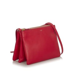 Celine Large Trio Leather Crossbody Bag