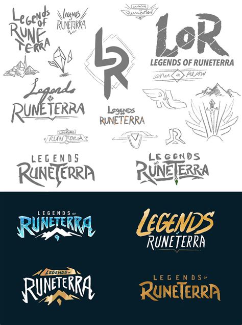 Legends Of Runeterra Logo Ideation Behance