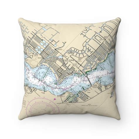 Cape Coral Nautical Chart Polyester Throw Pillow · Chart Mugs