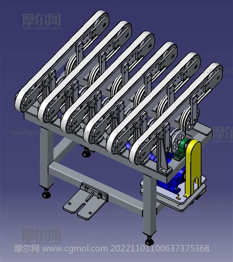 输送机同步带轨道结构3d数模机械工具模型下载 摩尔网cgmol