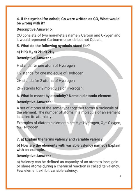 Class 9 Chemistry Icse Image To U