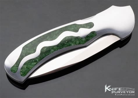 Tony Baker Custom Knife California Big Sur Jade Interframe "Garden of ...