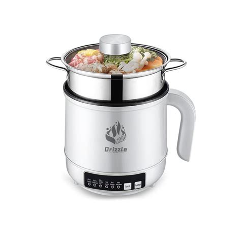 Amazon Drizzle Electric Cooker Steamer L Multifunctional Hot Pot Non Stick Pan Dorm