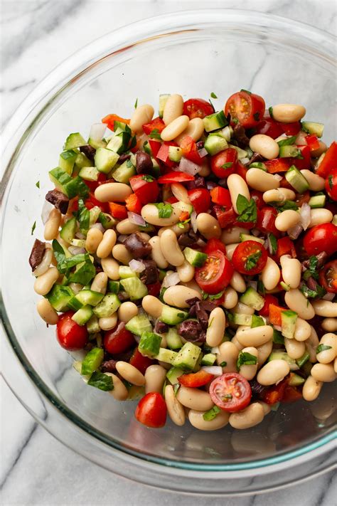 Mediterranean White Bean Salad • Salt And Lavender