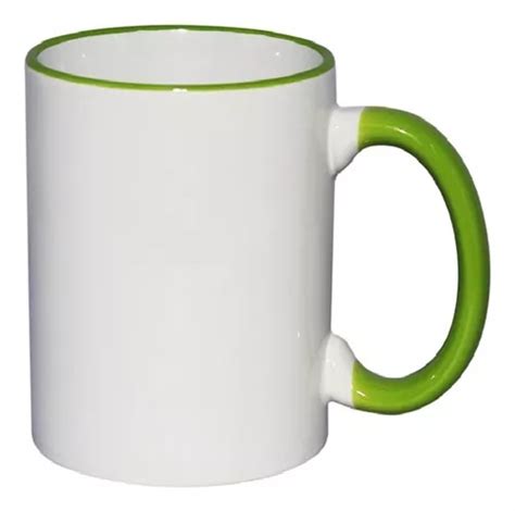 Taza Blanca 15oz Tlp Con Asa Y Filo De Color Sublimación 36 Piezas