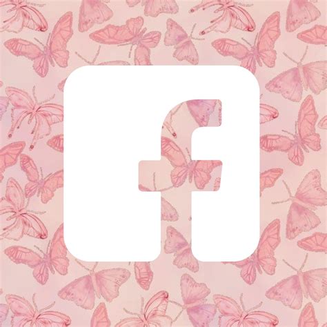 Aesthetic Pink Facebook App Icon