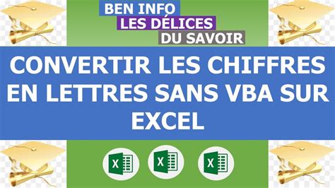 Convertir Les Chiffres En Lettres Sur Excel Sans Vba Youtube