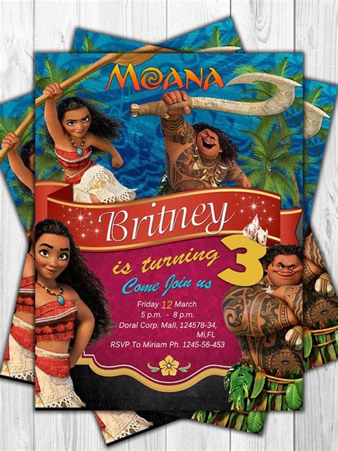 Invitaci N Digital Para Cumplea Os De Moana Por Oscarsitosroom