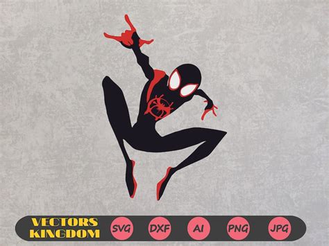 Miles Morales Svg Spiderman Svg Spiderverse Svg Miles Spiderman Svg