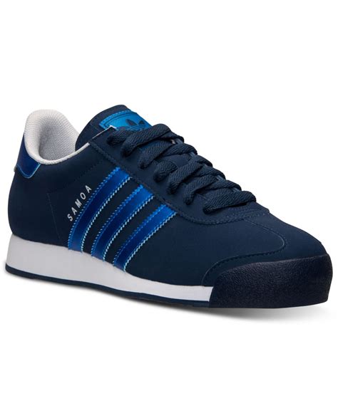 adidas Men'S Samoa Casual Sneakers From Finish Line in Navy/Blue/White ...