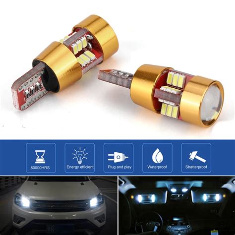 Pcs Car Styling T Led Canbus Smd W W Led Width Lamp Light Bulb